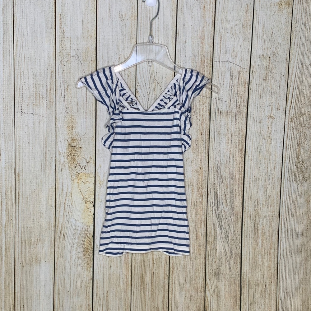 J. Crew Girls' ruffle tank top in stripes - Picture 3 of 6